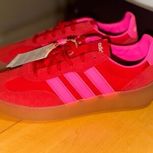 Adidas Bareeda Decode Red and Pink Trainers